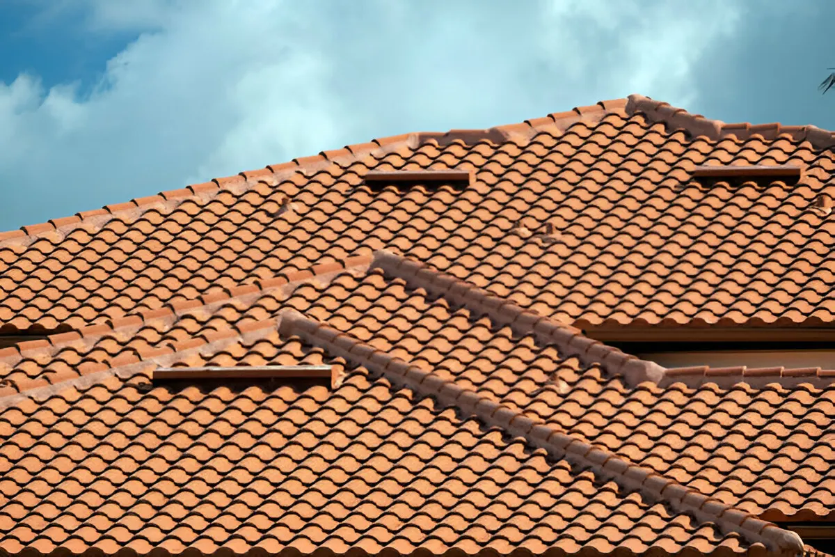 Terracotta clay tile roof